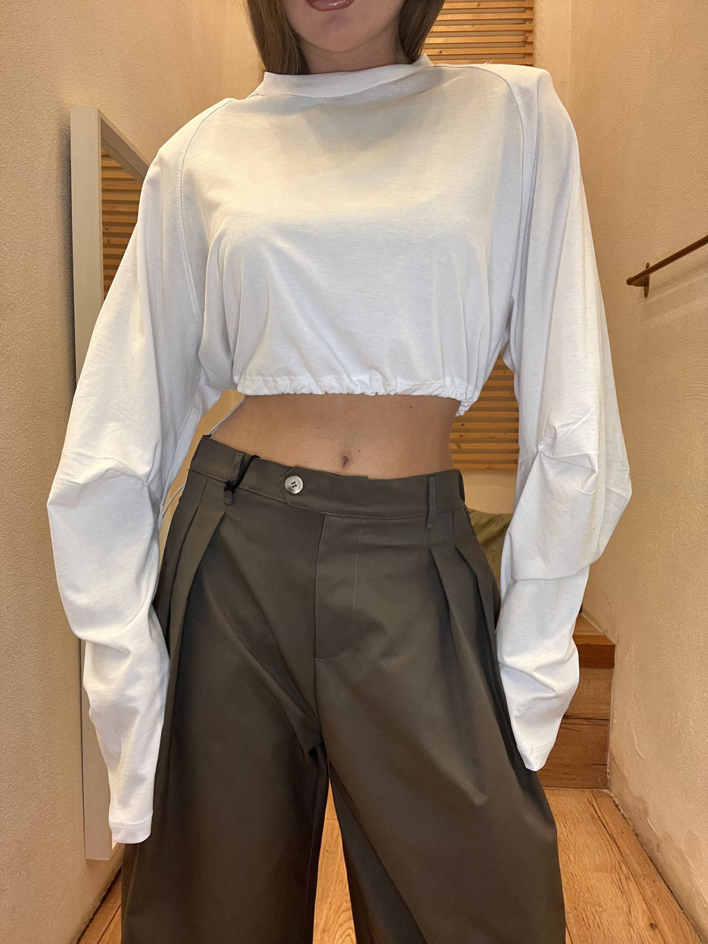 SHIRT CROP HONEY