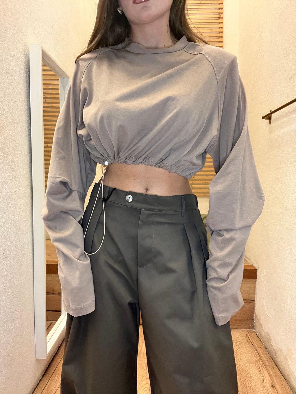 SHIRT CROP HONEY